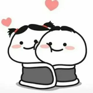 💖 süß, Cartoon, Liebe, Freunde, glücklich telegram sticker