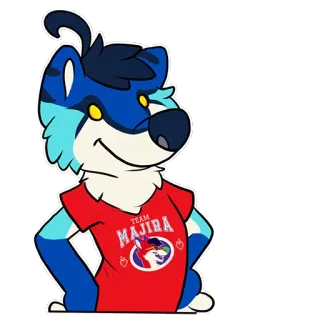 🏆 TEAM MAJIRA Furry, Dibujo animado, Animal, Antropomorfo, Pegatina, Majira telegram sticker