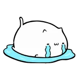 ☺️ kat, huilen, verdrietig, tranen, kawaii, schattig, emotioneel telegram sticker