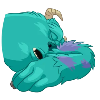 😴 Sully Monsters, Inc. Monster, schlafend, süß, Cartoon, Sullivan, müde telegram sticker