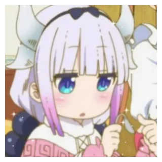 🧁 Kanna Kamui Miss Kobayashi's Dragon Maid animé, dragon, mignon, loli, kawaii telegram sticker