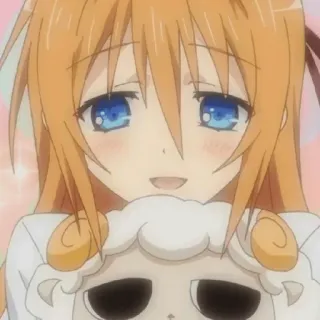 😊 Anime, Mädchen, Niedlich, Lächelnd, Charakter, Animation whatsapp sticker
