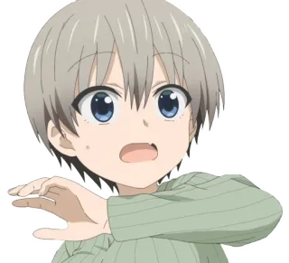 😨 Hana Uzaki Uzaki-chan Wants to Hang Out! anime, sticker, Hana Uzaki, Uzaki-chan Wants to Hang Out! telegram sticker
