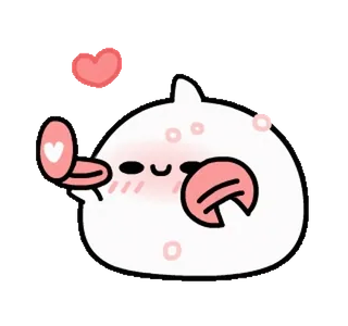 💄 carino, cuore, kawaii, blob, amore, felice telegram sticker