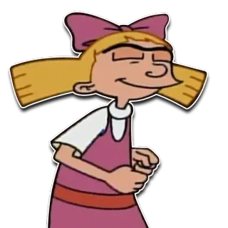 ☺️ Helga Pataki Hey Arnold! dessin animé, fille, nickelodeon, animation, télé telegram sticker