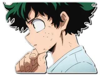 🤔 Izuku Midoriya My Hero Academia アニメ, 僕のヒーローアカデミア, 緑谷出久, キャラクター telegram sticker