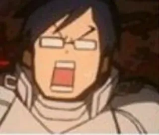 😨 Tenya Iida My Hero Academia Аниме, Манга, Теня Иида, Моя геройская академия, Персонаж, Кричащий telegram sticker