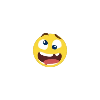 🥴 emoji, smiley, face, happy, yellow telegram sticker