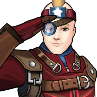 🧐 comic book character, superhero, salute, cartoon, illustration telegram sticker