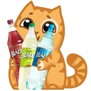 😵 Cocktail
BLAZE 고양이, 병, 칵테일, 불꽃, 음료, 귀여운, 주황색 telegram sticker