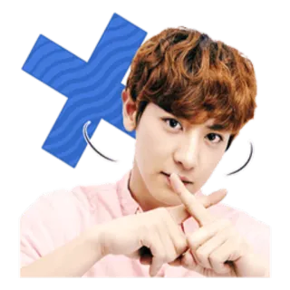 ❌ k-pop, Idol, Cantor, Cruz, Pose, Silêncio, Mudo telegram sticker