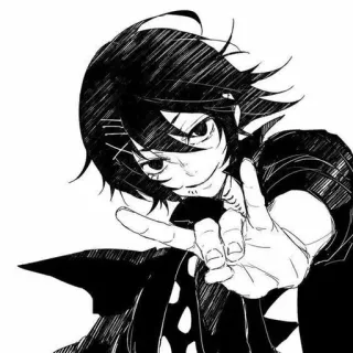 ⛓ anime, character, gesture, rock on telegram sticker