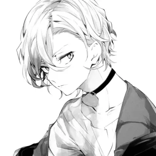 🐈 Anime, Manga, Porträt, Junge, Skizze telegram sticker