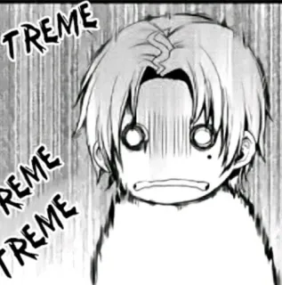 😁 TREME TREME TREME Mangá, Anime, Desenho animado, Expressão, Chocado, Engraçado, Exagerado, Emocional telegram sticker