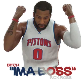 🕶 Rick Ross BITCH "IMA BOSS" RICK ROSS rapper, musica, celebrità, offensivo, parolaccia telegram sticker