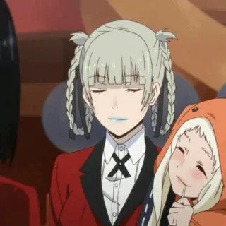 🍬 Mary Saotome Kakegurui anime, Kakegurui, Mary Saotome, character, illustration, cartoon, anime girl whatsapp sticker