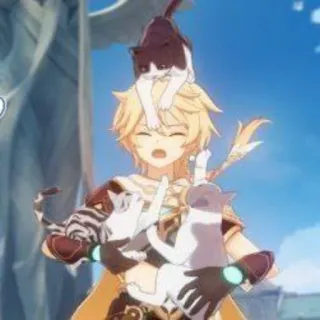🏮 Aether Genshin Impact Aether, Genshin Impact, chat, jeu vidéo, animé whatsapp sticker