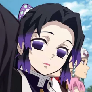 🦋 Shinobu Kocho Demon Slayer Аниме, Клинок, рассекающий демонов, Шинобу Кочо, Бабочка, Фиолетовый, Манга whatsapp sticker