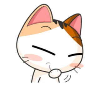 😏 gato, animal, lindo, pegatina, dibujos animados, emoji telegram sticker
