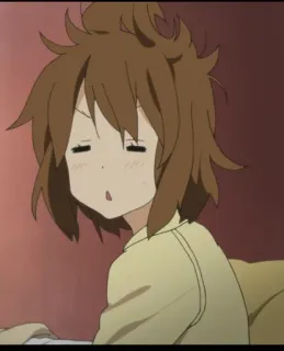 🌟 anime, sleepy, morning, cartoon, cute, tired telegram sticker