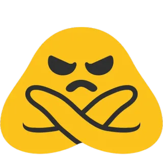 🙅 Emoji, Złość, Frustracja, Irytacja, Ręce skrzyżowane, Zły telegram sticker