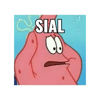 😀 Patrick Star SpongeBob SquarePants SIAL patrick star, spongebob, sial, meme, kartun, lucu telegram sticker