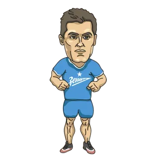 😁 Зенит fútbol, fútbol americano, Zenit, atleta, dibujos animados, deportes telegram sticker