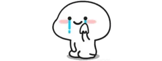 🍚 cartone animato, piangere, triste, carino, Emoji telegram sticker