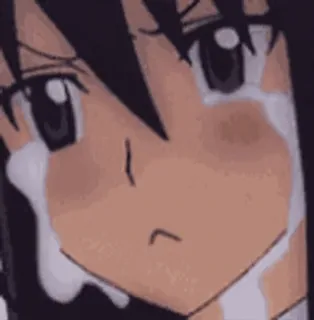 😭 anime, fille, pleure, triste, larmes, émotionnel whatsapp sticker