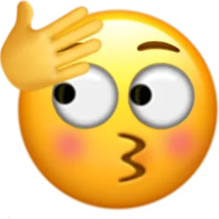 🥵 emoji, facepalm, disappointment, silly, frustrated telegram sticker