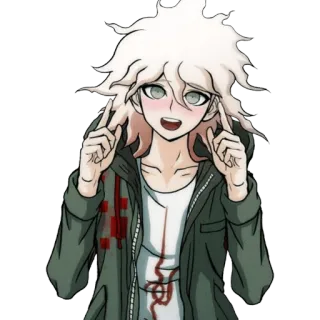 😳 Nagito Komaeda Danganronpa anime, blood, hope, despair telegram sticker