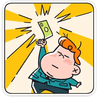 💸 uang, kartun, kekayaan, kesuksesan, perayaan, keuangan telegram sticker