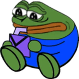 😓 Pepe the Frog pepe, frog, emote, meme, sad, drinking telegram sticker