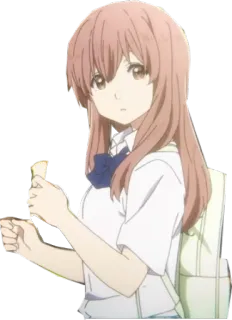👧 Shouko Nishimiya A Silent Voice anime, girl, silent voice, shouko nishimiya, cute, character telegram sticker