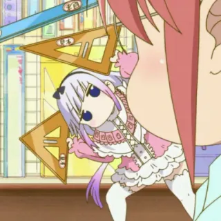 😓 Kanna Kamui Miss Kobayashi's Dragon Maid アニメ, カンナ, ドラゴン, 小林さんちのメイドラゴン, かわいい, 面白い telegram sticker