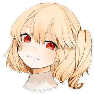 😀 Anime, Chica, Dibujo animado, Ilustración, Retrato, Personaje telegram sticker