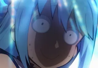 😨 Aqua Konosuba Anime, Muka lucu, Ekspresi, Aqua, Konosuba telegram sticker