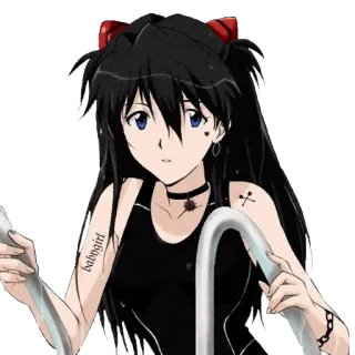 😐 babygirl Anime Mädchen, Badeanzug, Tattoo, Cartoon, Aufkleber, Anime, Charakter telegram sticker