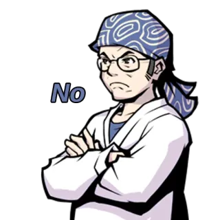 🙁 No person, man, serious, glasses, headband telegram sticker