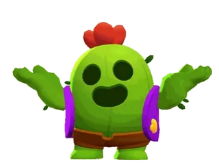 🤷‍♂️ Spike Brawl Stars cactus, brawler, spike, brawl stars, video game telegram sticker
