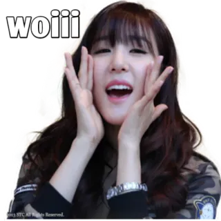 📣 woiii женщина, взволнована, в шоке, woiii, выражение лица, портрет whatsapp sticker