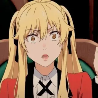 🦮 Mary Saotome Kakegurui Anime, Rubia, Chica, Coletas, Personaje, Kakegurui, Mary Saotome telegram sticker