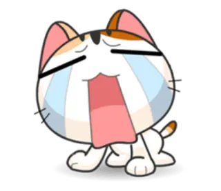 😭 gato, chorando, triste, desenho animado, emoji, gatinho, animal telegram sticker