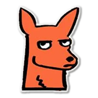 🙄 cartoon, animal, kangaroo, orange telegram sticker