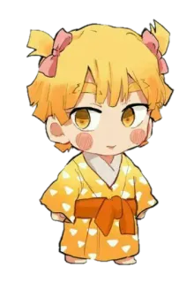 💗 Zenitsu Agatsuma Demon Slayer anime, manga, chibi, demon slayer, zenitsu, agatsuma telegram sticker