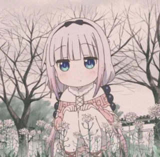 🎀 Kanna Kamui Miss Kobayashi's Dragon Maid 康娜卡姆依, 动漫, 龙, 小林家的龙女仆, 可爱, 卡哇伊 telegram sticker