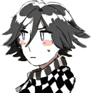 😥 Kokichi Oma Danganronpa V3: Killing Harmony 애니메이션, 만화, 단간론파, 오마 코키치, 캐릭터 telegram sticker