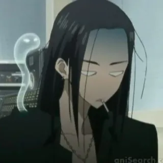 💀 Anime, Ma, Nam, Nghiêm túc, Kẹo mút telegram sticker