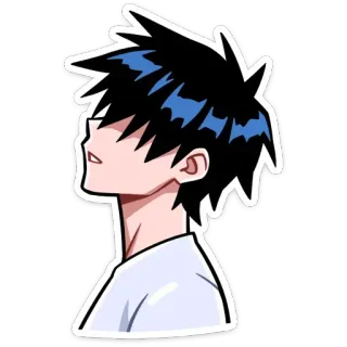 😕 Anime, Manga, Chico, Personaje, Retrato telegram sticker