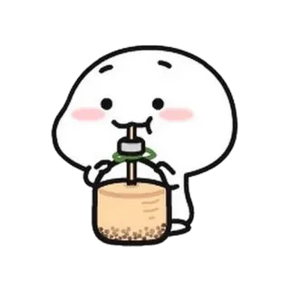 🪃 dễ thương, hoạt hình, đồ uống, boba, trà sữa trân châu, kawaii telegram sticker
